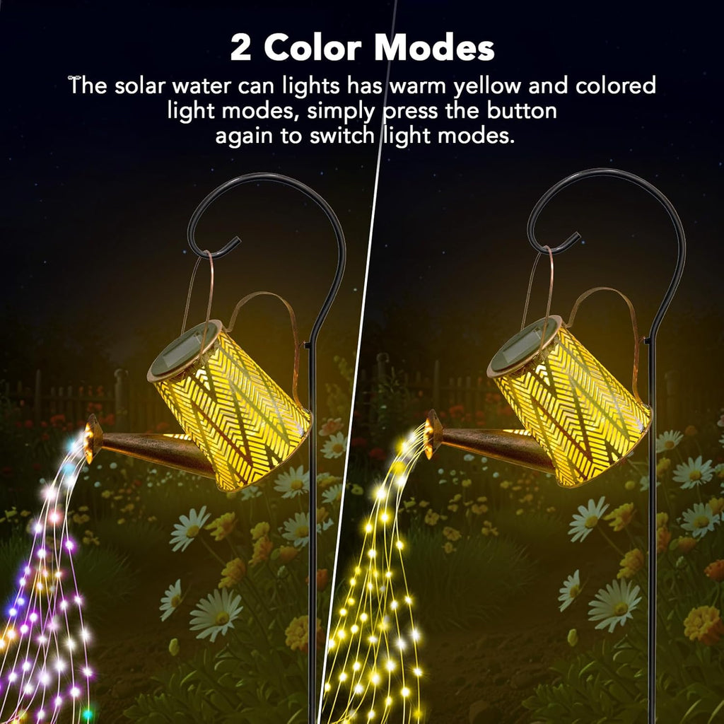 Solar Watering Can LED String Lights
