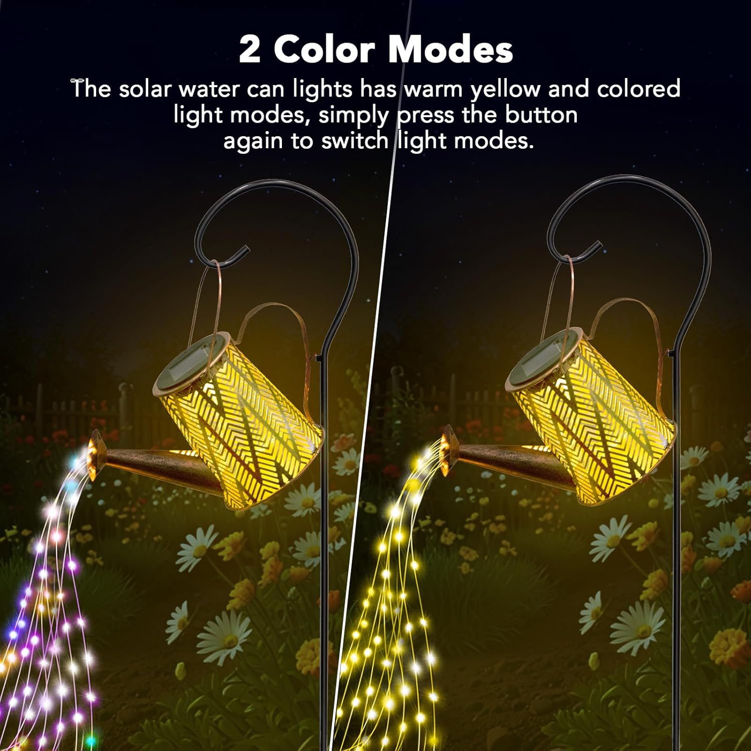 Solar Watering Can LED String Lights