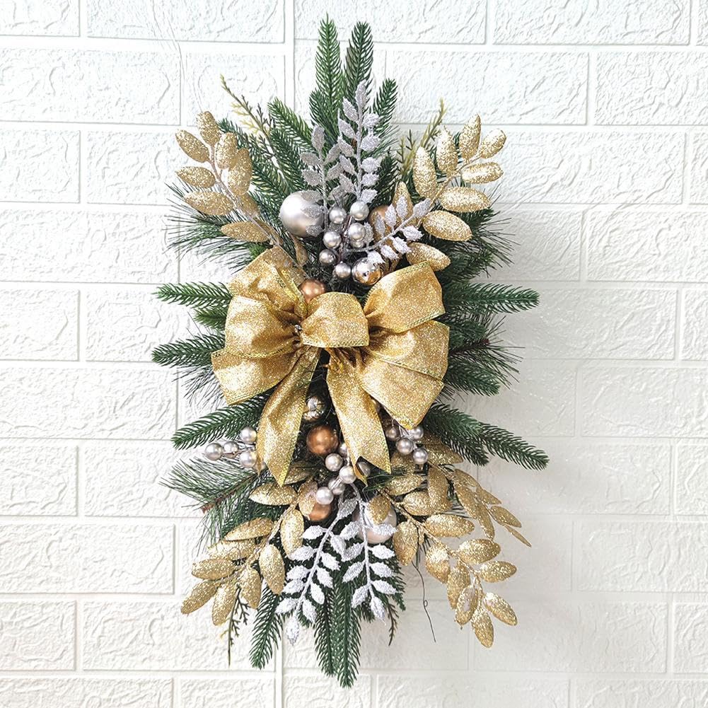 4 Pcs Artificial Teardrop Christmas Swags