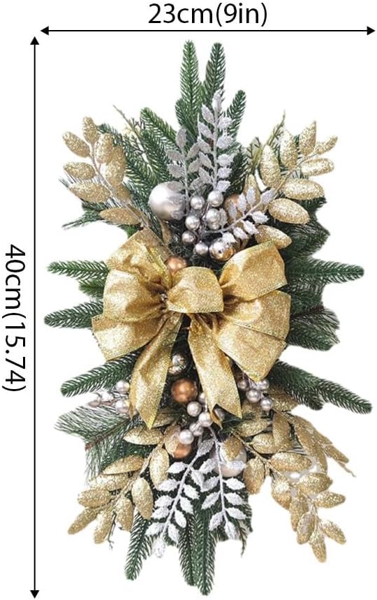 4 Pcs Artificial Teardrop Christmas Swags