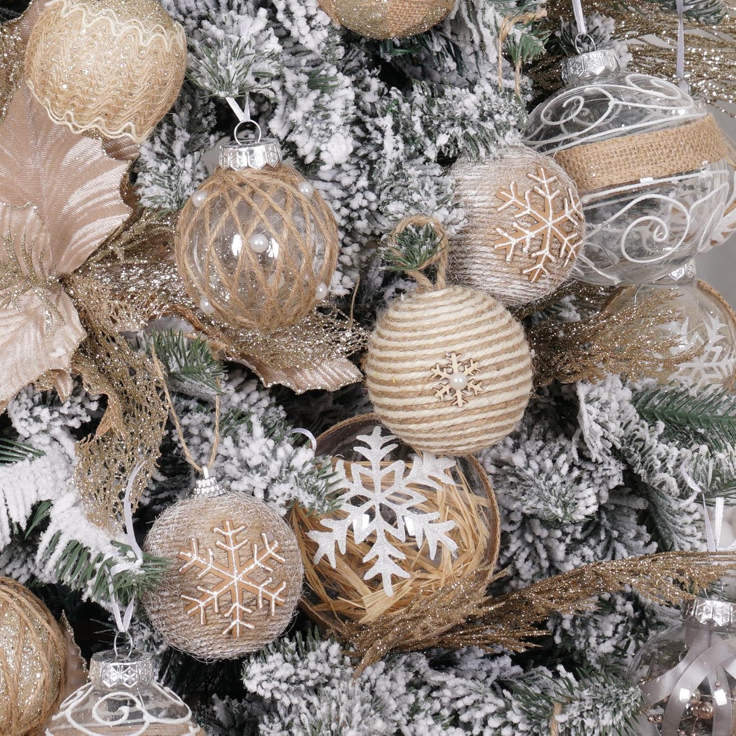 Farmhouse Christmas Bauble Ornaments Set