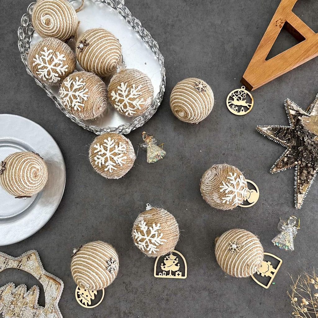 Farmhouse Christmas Bauble Ornaments Set